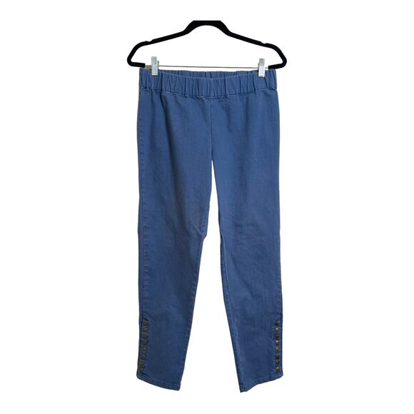 Soft Surroundings Women’s Pippa Faded Blue Studded Pull On Pants Est. Size Small - Picture 1 of 9